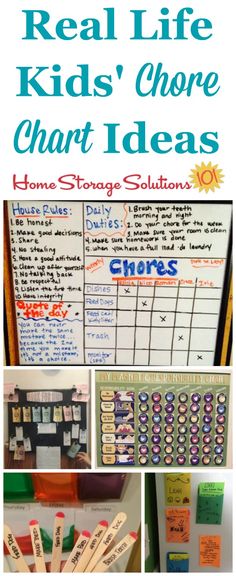 the real life kids's chore chart ideas for homeschool and classroom activities