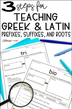 three steps for teaching greek and latin pre - fixes, suffixes, and pots