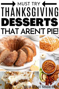 thanksgiving desserts that aren't pies are so good and easy to make