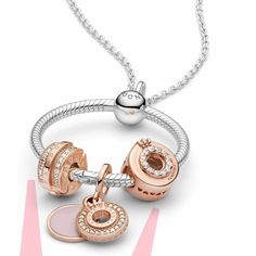 Pandora O Pendant, Pandora Rose Charm, Pandora Earrings, New O, Rose Gold Jewelry