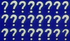 many white question marks on a blue background