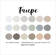 the swatches for taupe are all different colors