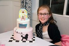 50s Diner Party Birthday Party Ideas | Photo 7 of 29 | Catch My Party 50s Decorations, Diner Cake, Diner Food