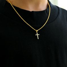 The cross necklace is a must-have in any jewelry collection. Symbolizing the Christian tradition, cross pendants are an exclamation of faith. We offer this small cross in white gold and yellow gold as a unisex piece. Specifications Chain Length: Adjustable | Up to 20" Shipping EXPRESS (3 - 5 days) UPS STANDARD (4 - 7 days) FREE (7 - 14 days) Lifetime Guarantee Gold Pres is committed in providing our customers with the best experience and highest quality jewelry. As part of this commitment, we of Luxury Men's Cross Necklaces, Luxury Men's Cross Necklace, Cheap Men's Cross Jewelry, Luxury Men's Cross Jewelry, Cheap Gold Men's Cross Necklace, Solod Gold Cross Necklace Mens, Mens Jewelry Italian Cross, Mens Chain Cross Necklace, Luxury Men's Cross Pendant Necklaces