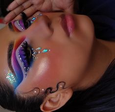 Carribean Carnival Makeup, Trinidad Carnival Makeup, Carnival Makeup Caribbean, Carnaval Makeup, Crazy Eye Makeup, Makeup Collage, Exotic Makeup, Makeup Euphoria