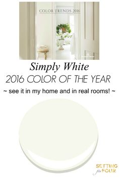 the white paint color is simply white, and it's in my home and in real rooms