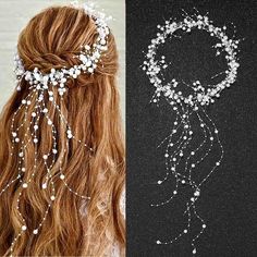 PRICES MAY VARY. Pearl hair vine made of white pearl and alloy, the wire is well made, pearl hair vine is a great addition for your hairstyle. Bridal hair band is one size fit all head types, pearl wedding hair vines will fit into your hair nicely. Pearl hair pieces are great addition for special events,such as Wedding,Parties,Festival,Proms,Anniversary and any other occasion. Bridal headbands for wedding are best gift choice for family, friends, and your girlfriend,or any girls you love. Wedding hair accessories are easily adjustable so you can bend it whatever you want to fit in a braid. and there are bobby pins and ribbons for free to secure it in your hair. Wedding Hair Vines for Women.We are committed to creating exquisite fashion hair accessories. Our store specializes in hair access Wedding Hair Down Accessories, Vintage Wedding Hair Pieces, Boho Wedding Jewelry Bohemian Bride, Shenandoah Wedding, Headbands For Wedding, Halloween Fairies, Wedding Veil With Pearls, Prom Headpiece, Head Types