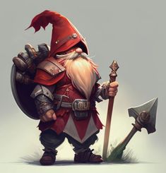 Christmas Dnd Character, Gnome Soldier, Dnd Gnome Art, Gnome Fantasy Art, Heavy Plate Armor, Gnome Knight, Gnome Paladin, Gnome Character Art, Gnome Barbarian