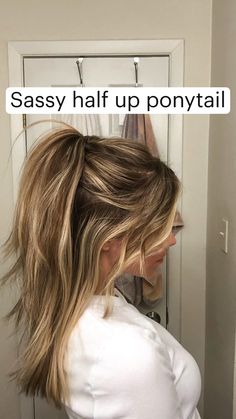 Peinados Fáciles Para Cabello Corto, Work Hairstyles, Easy Hairstyles For Long Hair, Hairstyles Medium, Women Hairstyles, Blonde Balayage, Aesthetic Hair, Hair Dos, Blonde Highlights