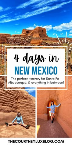 the four days in new mexico with text overlay