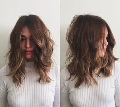 The 20 Most Popular Medium Wavy Haircuts In 2024 One Length Haircuts, Womens Haircuts Medium, Textured Haircut, Lob Haircut, Round Face Haircuts, Shag Haircut, Trending Haircuts, Haircuts For Women, New Haircuts