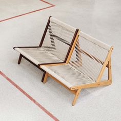 two chairs sitting side by side on the floor