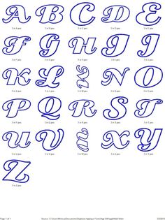 the alphabet is drawn in blue ink and it looks like it has been written on paper