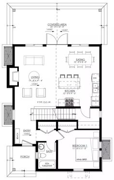 the floor plan for a small house