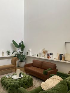 a living room filled with furniture and plants