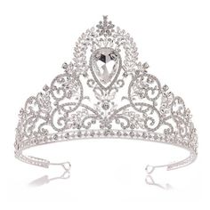 Very suitable for women and girls. Chic and exquisite design, gorgeous brightness. Make you more eye-catching at the wedding. The medieval baroque queen crown is elegant and charming, and the classic ladies and girls crowns are shiny and shiny, making you outstanding on any occasion. Suitable for women and girls who want to participate in weddings, dance parties, beauty pageants, birthdays, etc. This accessory is perfect for weddings, dances, parties, costumes, role-playing, photography props, o Tiara Party, Baroque Crown, Crown Crystal, Dance Parties, Girls Crown, Crown Tiara, Queen Crown, Crystal Crown, Bridal Crown