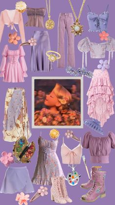 Disneybound Rapunzel And Flynn, Modern Tangled Outfit, Tangled Rapunzel Disneybound, Princess Outfit Inspiration, Rapunzel Style Inspired Outfits, Disney Princess Inspo Outfit, Tangled Rapunzel Inspired Outfit, Rapunzel Inspired Jewelry, Tangled Outfit Disney