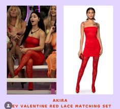 leah kateb love island usa season 6 outfit and style. IG @ loveislandusastyle  our persian queen has such good taste Red Lace Outfit, Baddies Outfits, Celebrities Outfits, Fall Ball