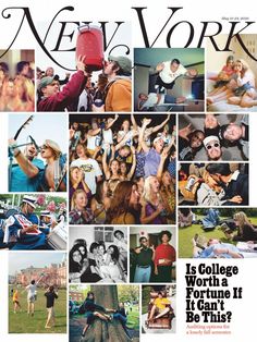 a collage of photos from the new york magazine, which features images of young people