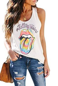 Loose Tank Tops, Womens Fashion Casual Summer, Casual Summer Tops, Yoga Workout, Yoga Tops, Workout Tank Tops, Printed Tank Tops, Fashion Wear