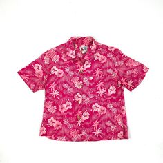 Vintage Hawaiian Pink Retro Shirt Blouse S 1990s Hawaiian Shirt Outfit, Pink Hawaiian Shirt, Hawaiian Fashion, Glamorous Evening Dresses, Clothes Board, Vintage Hawaiian Shirts, Pink Retro, Hawaiian Outfit, Vintage Hawaiian