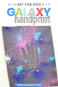 an art project for kids to make with handprints on the back of a poster