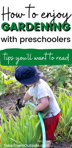 a toddler watering the garden with a water hose Gardening With Toddlers, Garden Activities For Kids, Gardening Kids Activities, Outdoor Nature Activities, Spring Time Activities, Horticultural Therapy, Sustainability Activities