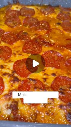 a pizza with pepperoni and cheese is shown on the webpage to see what's cooking