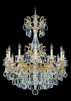 Schonbek - 5011-83R - 12 Light Chandelier - La Scala - Florentine Bronze Crystal Garland, Luxury Lamps, Bronze Chandelier, Luxury Chandelier, Traditional Chandelier, Large Chandeliers, Mini Chandelier, Chandelier Style, Beautiful Chandelier