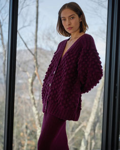 Shop your favorite luxury fashion, beauty & lifestyle pieces at Olivela. 20% of proceeds from every purchase supports causes you care about. Popcorn Stitch, Beauty Lifestyle, Baby Alpaca, Laid Back Style, Knit Cardigan, Alpaca, Merino Wool, Dry Clean