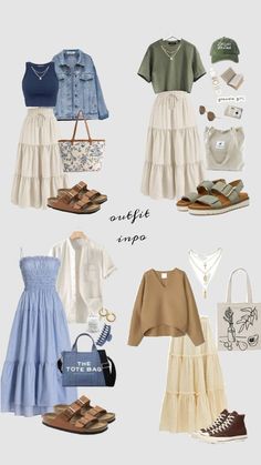 Cottagecore Inspo Outfits, Earthy Women Outfits, Modest Summer Fashion 2024, Modest Outfits Inspiration, Cute Fall Modest Outfits, Cream Long Skirt Outfit, Aesthetic Summer Outfits Modest, Modest Fashion Outfits Summer Casual, Cute Modest Outfits Aesthetic