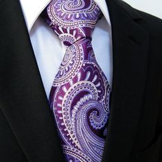 Product number: PA-5761Length: 57"Width: 3.5"Material: 100% SilkCare: Dry Clean OnlyLabel: GENTLEMAN JOE This purple & silver, paisley tie will add a burst Fitted Purple Suit And Tie Accessories For Party, Semi-formal Fitted Purple Suit And Tie Accessories, Elegant Lavender Suit And Tie Accessories For Business, Elegant Purple Party Ties, Elegant Fitted Silver Suit And Tie Accessories, Elegant Lavender Ties For Formal Occasions, Elegant Lavender Standard Tie, Fitted Paisley Print Suit And Tie Accessories For Wedding, Elegant Silver Suit And Tie Accessories For Party