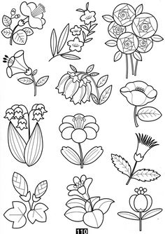 flowers and leaves coloring pages for kids