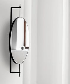 This elegant large wall mirror will fit perfectly in your hallway entrance, living room, or bathroom. Rotate the mirror and change the perspective. A large and elegant mirror framed in beige powder-coated steel – a perfectly suitable mirror for both the entrance and bathroom. Less is more! The simplicity of the rotating wall-mounted mirror is apparent. The Rotating Mirror is functional and elegant and suited for every modern interior – framed in appealing beige powder-coated steel. This full-siz Washroom Mirror, Large Framed Mirrors, Wall Mirrors With Storage, Rotating Mirror, Pullman Hotel, Elegant Mirror, Entrance Living Room, Large Hallway, Hallway Mirror