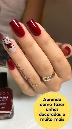 Polygel Manicure, Red Spring Nails, Spring Nails Inspiration, Gel Toe Nails, Beauty Hacks Nails, Red Acrylic Nails, Classy Nail Designs, Ombre Acrylic Nails