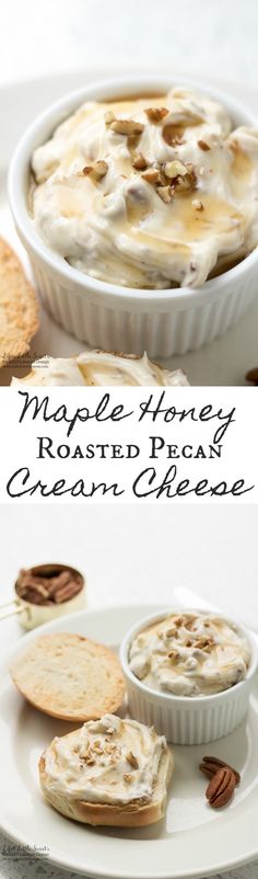 this is an image of maple honey roasted pecan cream cheese