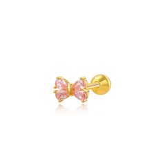 The Miffy Pink Bow Tie Screw Back Earring allows for versatile styling, making it a perfect choice for expressing your playful side. Whether worn alone or paired with other earrings, it effortlessly enhances your look. Designed for: ear lobes, helix, conch, and beyond. Screw-Back Closure: The screw-back closure ensures a secure and comfortable fit, screwback earrings are easy to put on and secure, providing both practicality and peace of mind during wear. This feature makes it suitable for vario Pink Earring Shen, Miffy Pink, Flat Earring, Back Piercings, Tiny Jewelry, Lobe Piercings, Disney Cute, Flower Flat, Tragus Conch