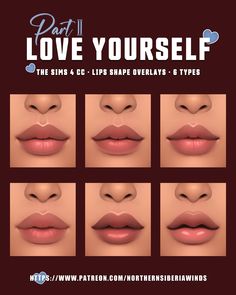 the lips are all different shapes and sizes