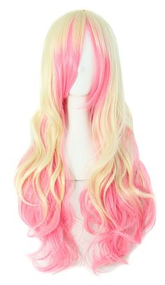 PRICES MAY VARY. 100% Brand New & 100% High Temperature Fiber Please Note: Due to extrusion during packaging or during transport, you need to shake the wig gently after receiving, it will be fluffy as in the picture. Length: Approx 70cm/ 28 Inch Cap Size: The maximum circumference is approx 20~21inch / 51~53 cm (Error of 1-2 cm may exist), the size is adjustable. Package included:1 wig 1.Our wig product is made of Kanekalon fiber which is a thermostable Material and called "High-temperature resi Jellyfish Hair, Curl Wig, Colors For Black Women, Party Wig, Wig Colors, Wig Party, Hair Styling Accessories, Halloween Wigs, Cosplay Hair