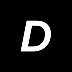 the letter d is made up of white letters on a black background, and it appears to be in two different font styles