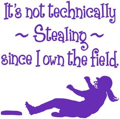 it's not technically stealing since i own the field - purple on white