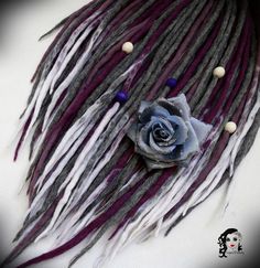 Hey, I found this really awesome Etsy listing at https://www.etsy.com/listing/244955204/wool-dreadlocks-dreads-heather-valley-de Pretty Dreads, Dread Hair Extensions, Purple Braids