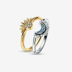 Pandora Celestial, Fashion Ring Set, Sun And Moon Rings, Celestial Sun, Pandora Rings, Moon Ring