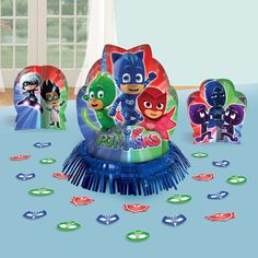 the pj masks party table decoration kit