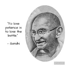 an old man with glasses and a quote from gandhi on the image is in black and white