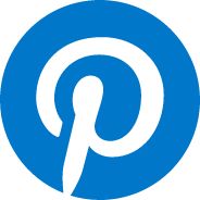 an image of a blue and white pinter logo with the word pinter on it