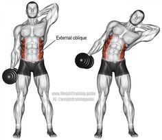 an image of a man doing exercises with dumbbells for back and shoulder muscles