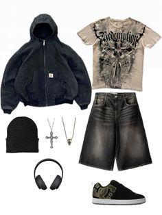 black dc shoes | black baggy hoodie | baggy pants | y2k style | y2k t-shirt | inspo | outfit idea men | skate style | hat outfit | y2k accessories | baggy shirt | inspiraion outfit | spring outfit | summer outfit Baggy Outfits 2000s, 2000 Baggy Outfits, Baggy Jeans Outfit Y2k Grunge, Urban Outfit Women, Y2k Mens Fashion Aesthetic, Baggy Clothes Aesthetic Grunge, Shirt Inspo Outfit, Black And White Winter Outfits, School Outfits Baggy