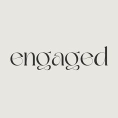 the word engaged written in black ink