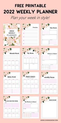 weekly planner templates Bullet Journal Meal Plan, Printable Day Planner, Planner Free Printable, Weekly Planner Free Printable, Free Planner Printables, Weekly Planner Free, To Do Planner, Free Printable Planner, Printable Weekly Planner